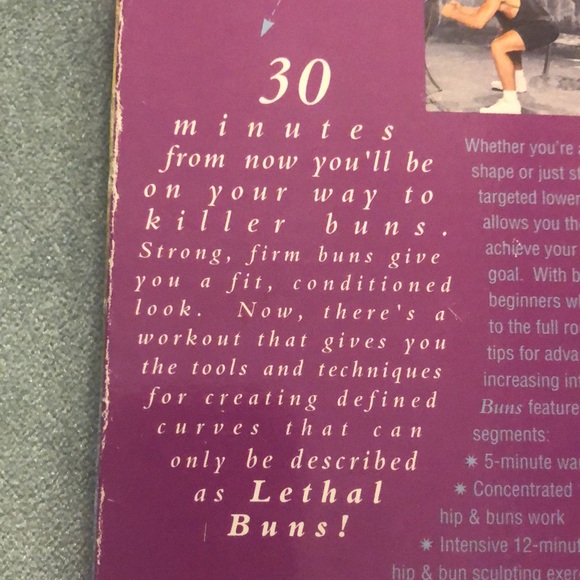 LETHAL BUNS VCR TAPE • 30 MINUTE WORKOUT - Picture 4 of 9